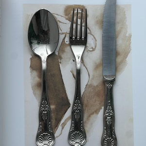 Set di posate vintage placcate in argento: posate con motivo a conchiglia