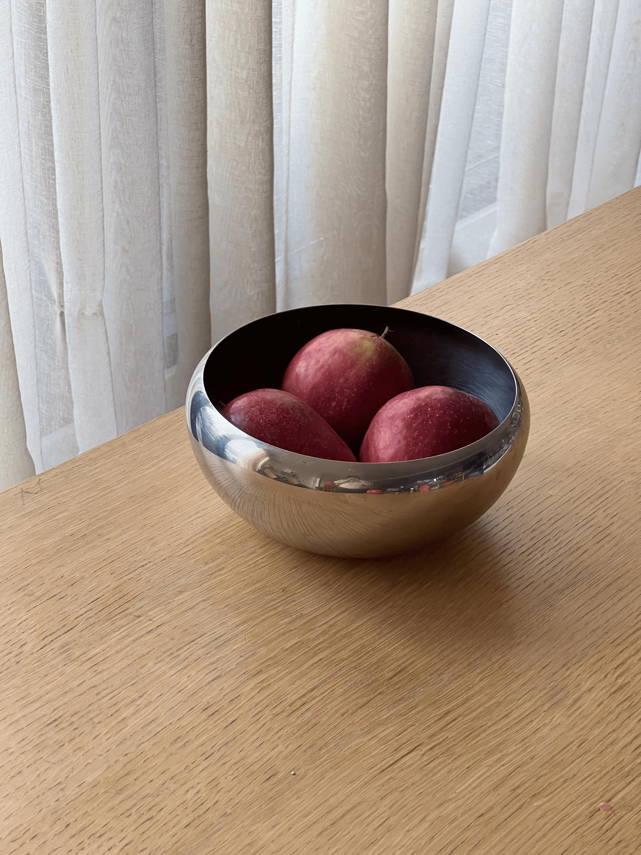 Vintage Alessi Bowl, Large Decorative Steel Bowl, Serving