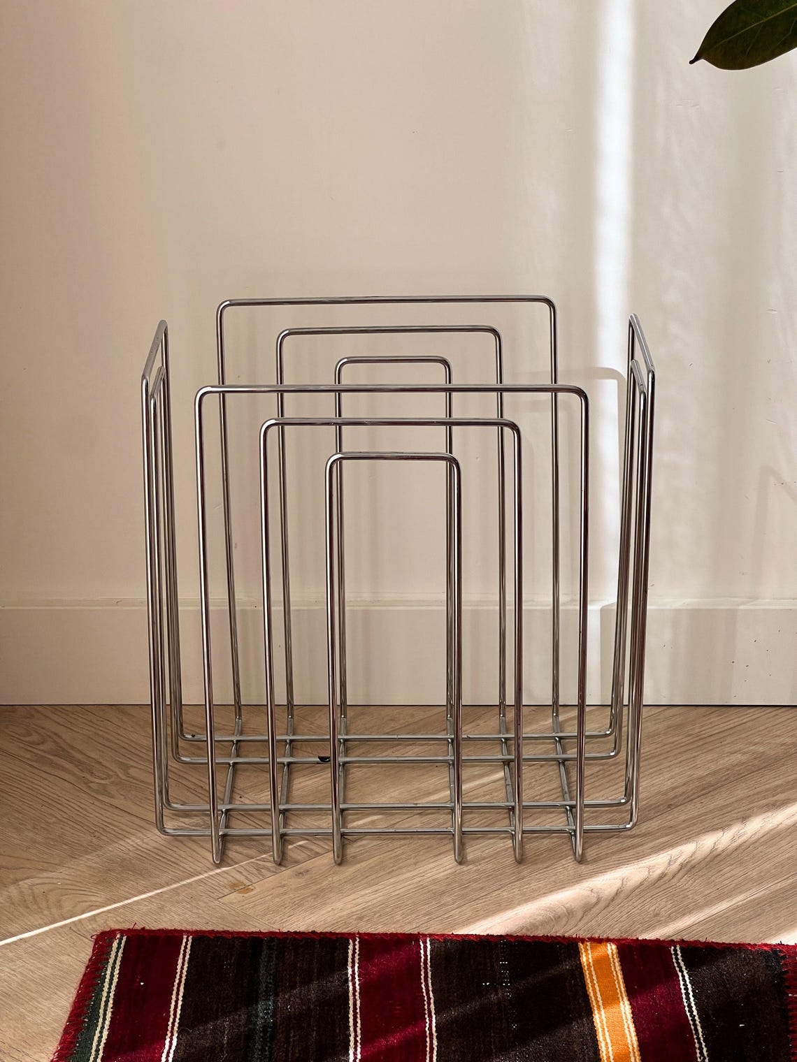 Vintage Willi Glaeser Chrome Magazine Holder, Chrome Decor, Retro ...