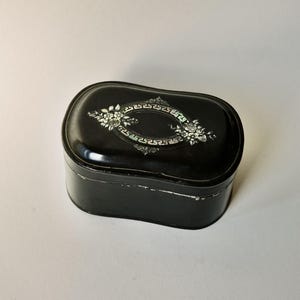 Antique Victorian Trinket Box & Tray with Mother-of-Pearl image 3