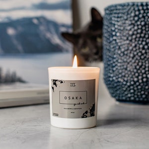 Vela perfumada de cera de soja artesanal, velas de aromaterapia, vela de cera de soja perfumada de qualidade premium, vela de soja ecológica, vela com aroma de tabaco cereja