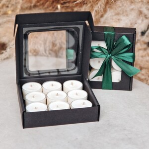 9 Scented Or Unscented Soy Wax Tea Lights, Handmade tea light Candles, Natural Soy Wax Candle Gift Set, 100% Natural Tea Lights