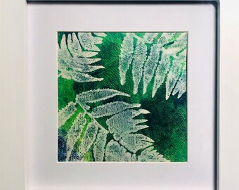 Leaf Printed with white matt and frame: For Tabletop or ready to hand1