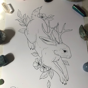 Jackalope print