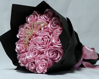 Bouquet de roses roses éternelles • Anniversaire • Anniversaire • Mariage • Proposition de mariage • Cadeau • Amour • Fleurs • Meilleure amie • Petite amie • Femme