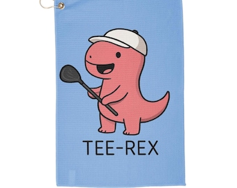 Toalla de golf con diseño de dinosaurio, toalla de golf divertida, regalo divertido para golfistas, accesorios de golf