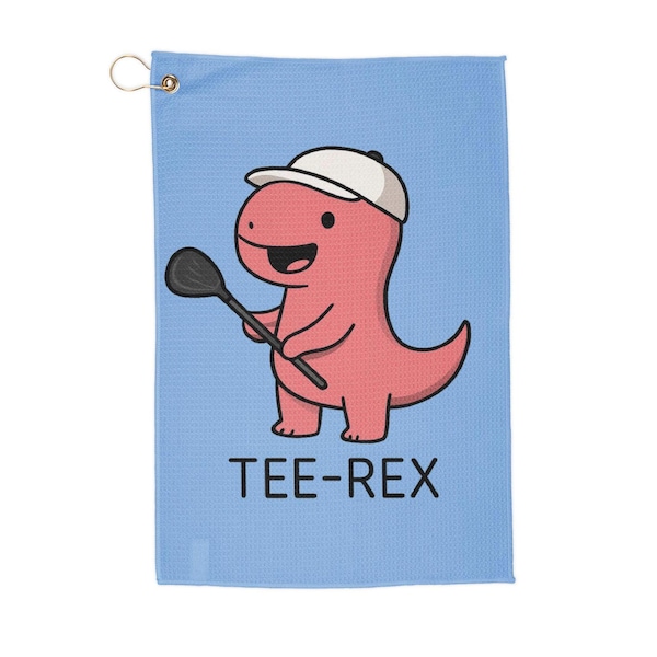 Serviette de golf dinosaure, serviette de golf amusante, cadeau de golf amusant, accessoires de golf