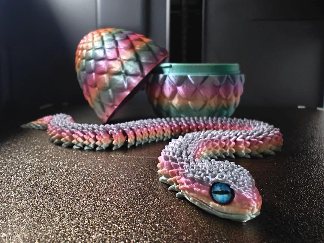 Articulated Rattle Snake, Dragon Snake, 3D Printed Sensory Stress ...