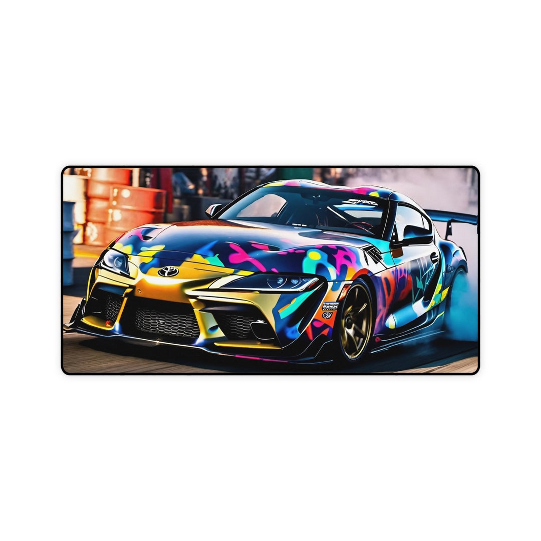 Toyota Supra Desk Mat Supra Artwork Car Lover Gift Gaming Etsy