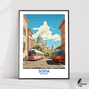 Póster de Sofía/Impresión de viaje de Sofía/Arte de pared de Sofía/Decoración de pared de Sofía/Arte de la ciudad de Sofía/Arte de Sofía/Idea de regalo de Sofía/Regalo de inauguración de la casa de Sofía/Bulgaria