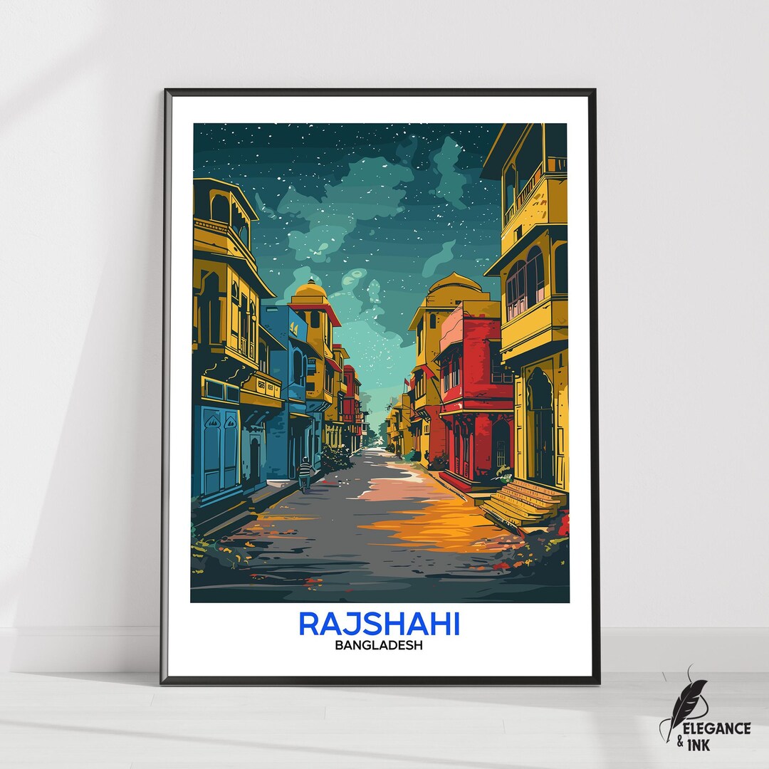 Rajshahi Travel Wall Art Poster,rajshahi Vintage City Painting,rajshahi ...