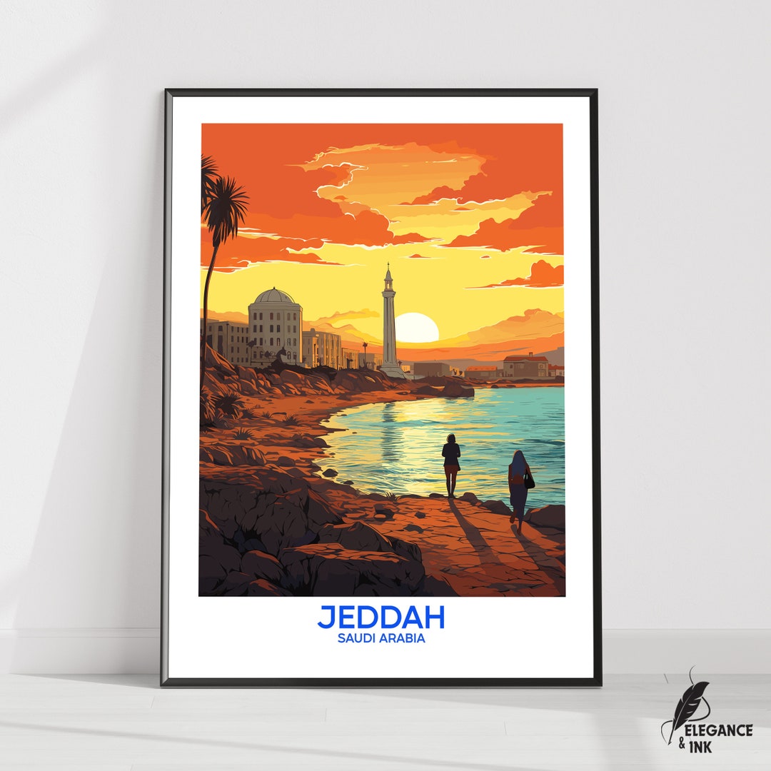 Jeddah Posterjeddah Travel Printjeddah Wall Artjeddah Wall Decorjeddah