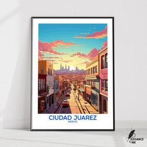 Ciudad Juárez Poster|Ciudad Juárez Travel Print|Ciudad Juárez Wall Art|Wall Decor|Ciudad Juárez City Art|Art|Gift Idea|Housewarming gift|