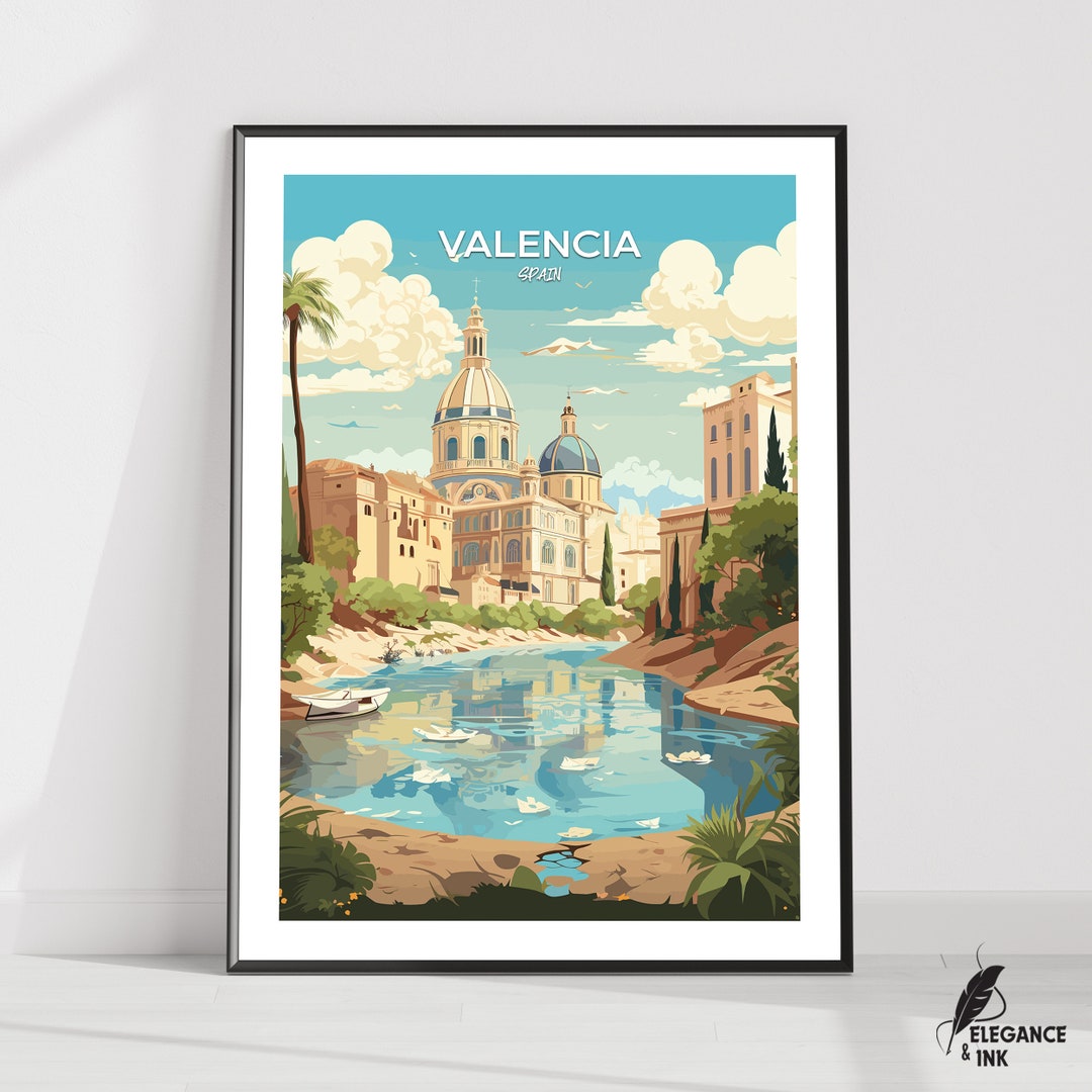 Valencia Printvalencia Travel Postervalencia Artworkvalencia