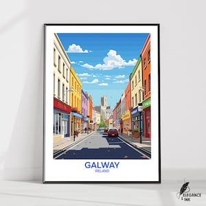 Galway Poster|Galway Travel Print|Galway Wall Art|Galway Wall Decor|Galway City Art|Galway Art|Galway Gift Idea|Galway Housewarming gift