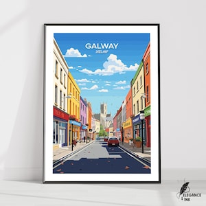 Galway Print|Galway Travel Poster|Galway Artwork|Galway Canvas|Galway Wall Decor|Galway Home Decor|Galway Vintage Painting|Galway Gift Idea|