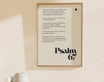 Psalm 67 Doxology Print, Modern Christian Wall Art (Digital Download)