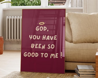 Playful Christian Wall Art Burgundy Dark Romantic Coquette Gratitude Poster Girly Scripture Print Dorm Room Decor Digital Download