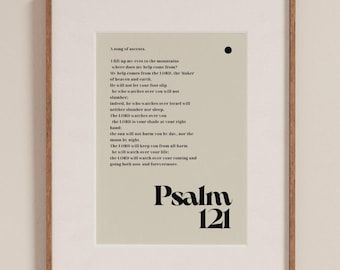 Psalm 121 Print, Bible Verse Christian Wall Art (Digital Download)