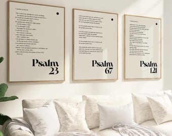 Set of 3 Bible Verse Printable Posters Neutral Scripture Wall Art Modern Christian Prints Religious Triptych Poster Gift Instant Download