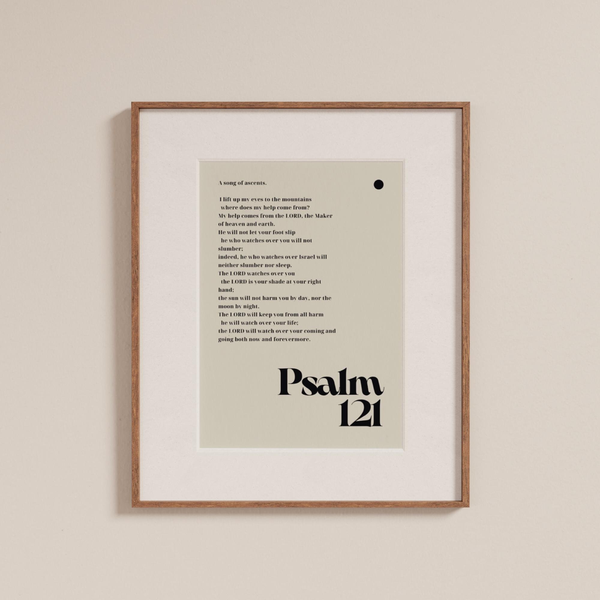 Psalm 121 Print, Bible Verse Christian Wall Art (digital Download) - Etsy