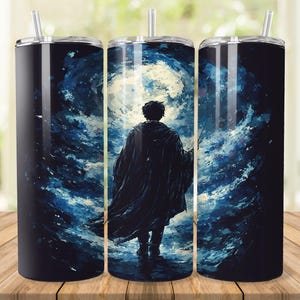 Wizard Tumbler Wrap: Magic World Design, 20oz 30oz Skinny Tumbler (Digital Download)