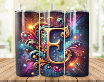 Buchstabe E Becherverpackung: Sublimationsdesign (Digitaler Download)