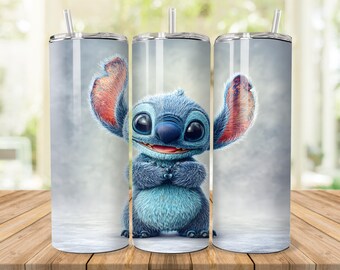 Diseño realista de monstruo de dibujos animados para vasos térmicos: 20 oz y 30 oz, diseño delgado por sublimación (descarga digital).