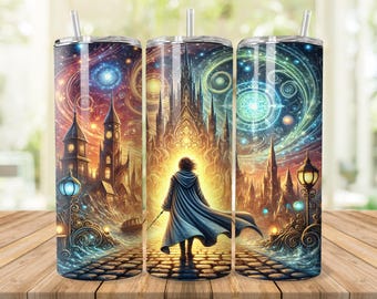 Magic Castle Tumbler Wrap: Wizard World Design 20oz Tumbler Sublimation (Digital Download)