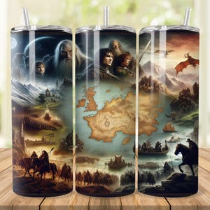 Fantasy World Map Tumbler Wrap: RPG Design 20oz Tumbler Sublimation (Digital Download)