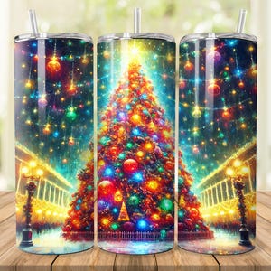 Envoltorio para vaso con diseño de árbol de Navidad: Diseño de Papá Noel (Descarga digital)