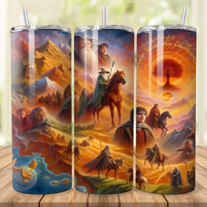 Fantasy World Tumbler Wrap: Sublimation PNG Design (Digital Download)