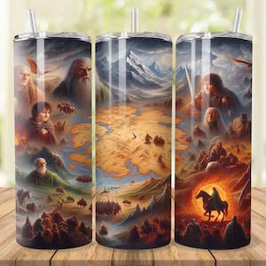 Fantasy World Tumbler Wrap: RPG Design (Digital Download)
