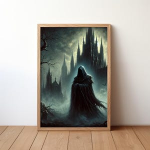 Necromancer Forest Poster: Dark Fantasy Wall Art (Digital Download)