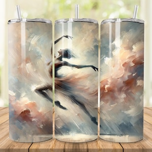 Vaso envolvente de bailarina, vaso envolvente delgado de 20 oz y 30 oz PNG, diseño de vaso de baile, cónico recto, baile de bailarina, descarga digital