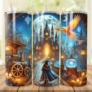 Wizard School Tumbler Wrap: Magic World Design (Digital Download)