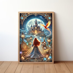 Fantastic World Wall Art, Printable Wall Art, Wizard Wall Decor, Digital, Witch Poster, Wizard School Trendy Poster, Digital Download