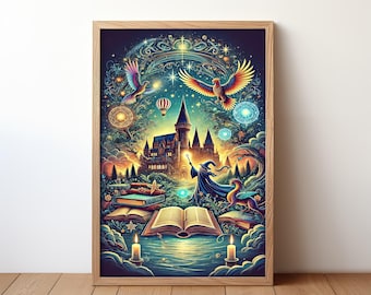 Wizard Castle Art Print: Fantasy Wall Decor (Digital Download)