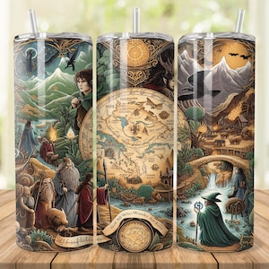 Fantasy World Tumbler Wrap: RPG Map Design 20oz Tumbler Sublimation (Digital Download)