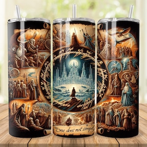 Man tut nicht einfach Tumbler Wrap, 20 oz 30 oz Skinny Tumbler Wrap PNG, RPG Tumbler Design, Straight Tapered, Fantasy World Digital Download