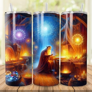 Magical Stones Tumbler Wrap: Fantasy World Design 20oz Tumbler Sublimation (Digital Download)