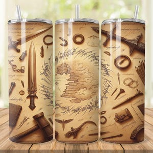Fantasy World Map Tumbler Wrap: RPG Design 20oz Tumbler Sublimation (Digital Download)