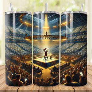 Wrestling Tumbler Wrap: 20oz 30oz Skinny Tumbler Design (Digital Download)