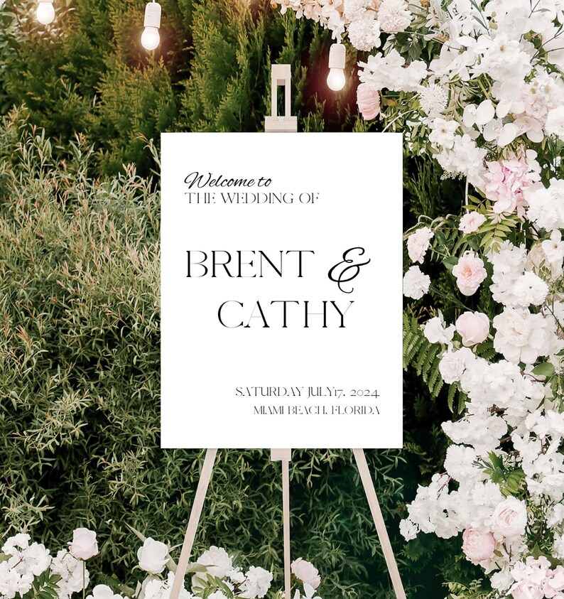 Wedding Ceremony Sign, Ceremony Welcome Sign, Editable Template ...