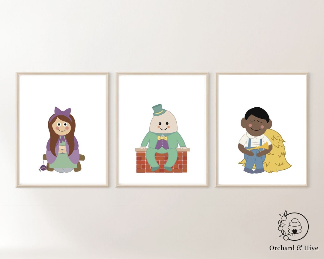 Nursery Rhyme Digital Art Print Set Nursery Rhyme - Etsy