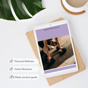 Guia de treino em casa de 8 semanas, programa de condicionamento físico, plano de exercícios, transforme seu corpo, alternativa de academia