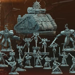 Archvillain - Hallowed Sisters Absolution Miniatures STL Set for 3D Printing - Dungeons and Dragons 32mm