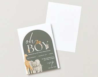 boy baby shower invitation