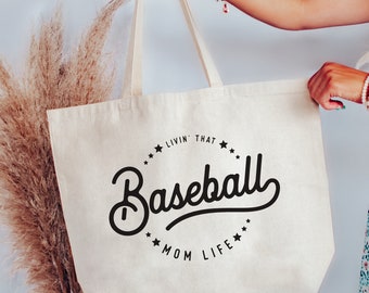 Leef die Baseball Mom Life Tote Bag