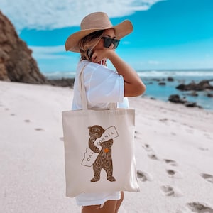 California Love State Bear Hug Tote Bag 2 SIZES